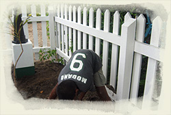 Placencia kids get to work making their Park lush and green